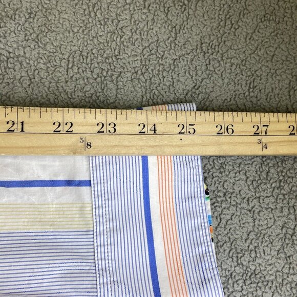 Robert Graham Men's Large Long Sleeve Striped Floral Flip Cuff Button Up Shirt - Picture 14 of 16